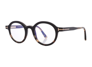 Tom Ford FT5664-B 005 Black Havana/Clear Blue Light Block 45mm