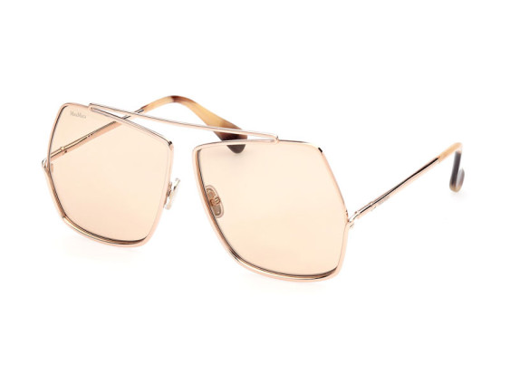 Max Mara MM0006 28E Shiny Rose Gold/Brown