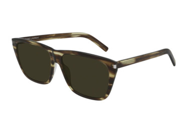 Saint Laurent SL431 SLIM 005 Striped Havana/Green