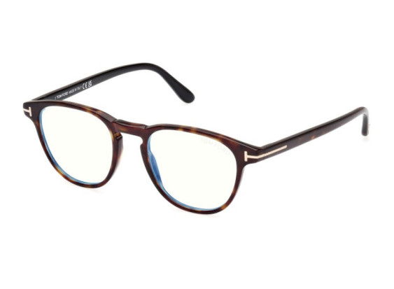 Tom Ford FT5899-B 052 Dark Havana/Clear Blue Light Block 48mm