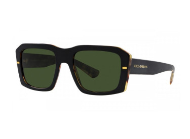 Dolce & Gabbana DG4430F 340471 Matte Black On Yellow Havana/Dark Green