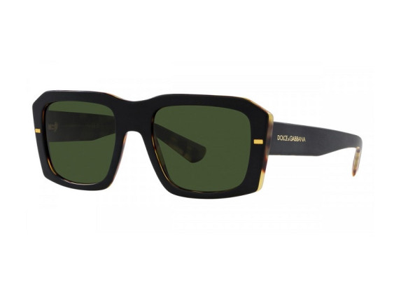 Dolce & Gabbana DG4430F 340471 Matte Black On Yellow Havana/Dark Green