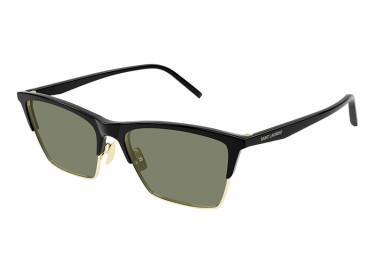 Saint Laurent SL767 001 Shiny Black/Gold/Green
