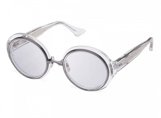 Dita MICRO-ROUND-DTS-406-A-03  Clear - Black Rhodium / Light Grey to Dark Grey Photochromatic