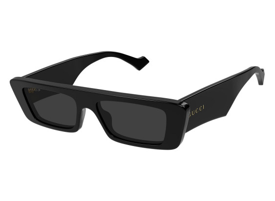 Gucci GG1331S 002 Shiny Black/Dark Brown Polarized