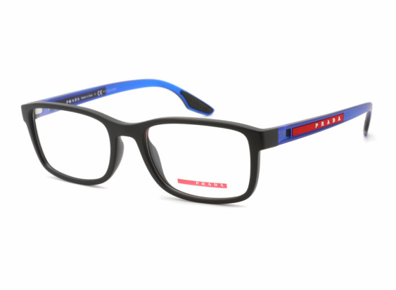 Prada Sport PS09OV 15C1O1 Black Rubber 55mm
