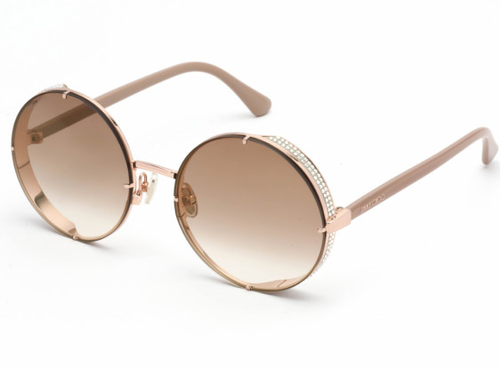 Jimmy Choo LILO/S 0BKU JL Gold Nude / Brown ss Gold