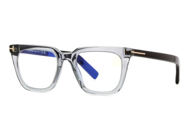 Tom Ford FT5963-B 020 Transparent Grey/Clear Blue Light Block 50mm