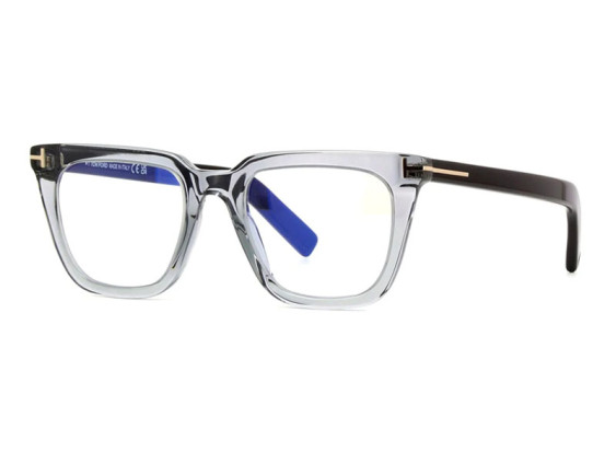 Tom Ford FT5963-B 020 Transparent Grey/Clear Blue Light Block 50mm