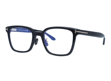 Tom Ford FT5859-D-B 001 Shiny Black/Clear Blue Light Block 53mm