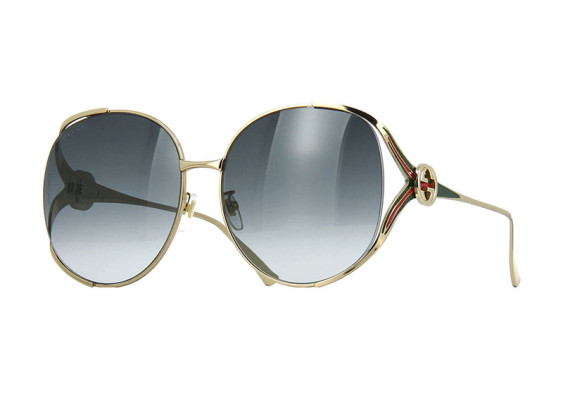 Gucci GG0225S 001 Gold/Grey Gradient