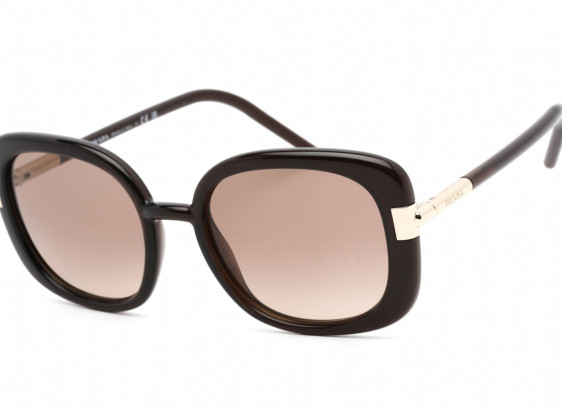 Prada PR04WS 05M3D0 Dark Brown Crystal/Brown Gradient Grey