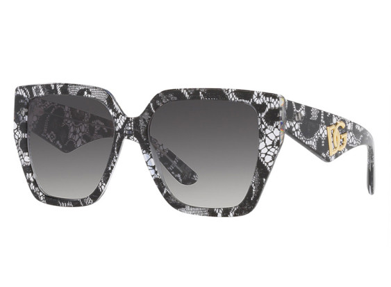 Dolce & Gabbana DG4438 32878G Black Lace/Grey Gradient