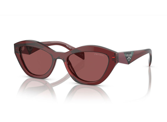 Prada PRA02S 18O80B Red Transparent/Dark Violet
