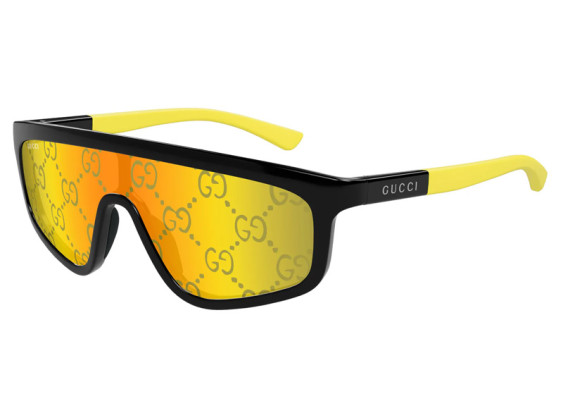Gucci GG1736S 004 Black/Yellow/Yellow with GG Pattern Mirror