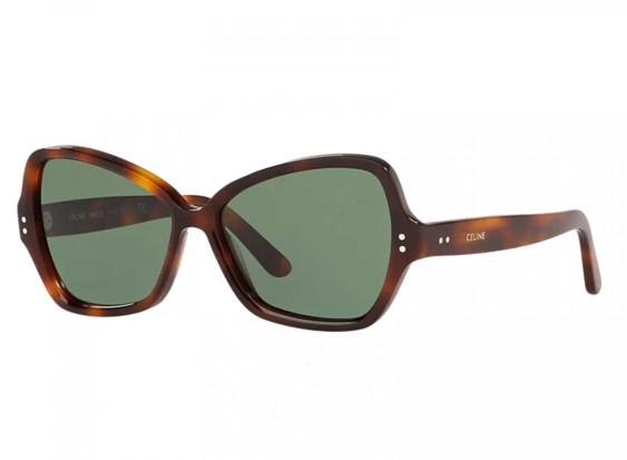 Celine CL40075I 56N Dark Havana/Green