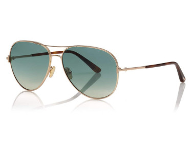 Tom Ford FT0823 28P Rose Gold/Classical Havana/Gradient Turquoise to Sand