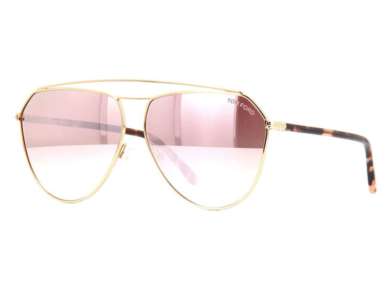 Tom Ford FT0681 28Z Shiny Gold/Pink Havana/Light Pink Mirror Gradient