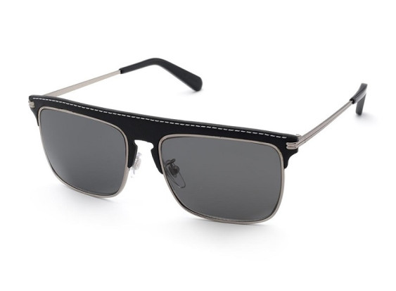 Loewe LW40006U 20A Silver/Black Leather/Smoke
