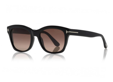 Tom Ford FT0614 01H Shiny Black/Gradient Burgundy Polarized