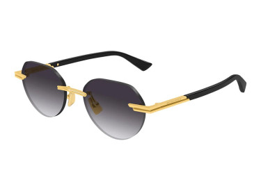 Bottega Veneta BV1379S 001 Shiny Gold/Gradient Grey