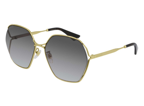 Gucci GG0818SA 001 Gold/Grey Gradient