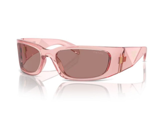 Prada PRA14S 19Q10D Transparent Peach/Light Brown