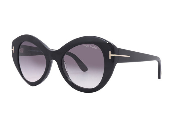 Tom Ford FT1084 01B Shiny Black/Gradient Smoke