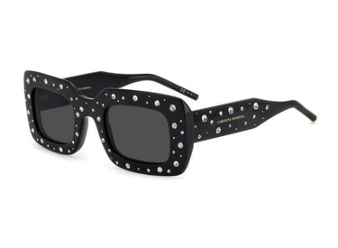 Carolina Herrera HER 0131/S 0807 IR Shiny Black with White Stones/Grey