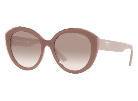 Prada PR01YSF 07V1L0 Alabaster Pink/Clear Gradient Brown