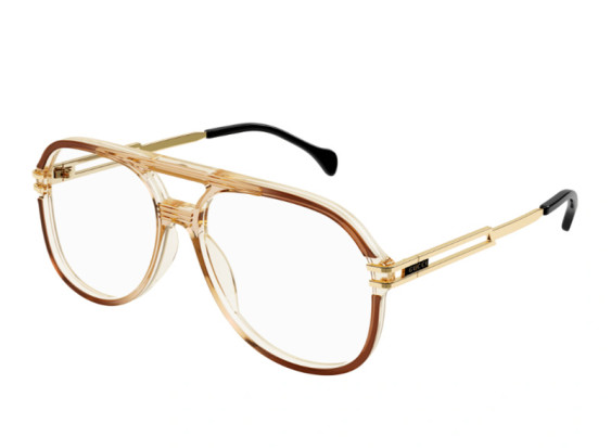 Gucci GG1106O 001 Transparent Brown/Gold 58mm