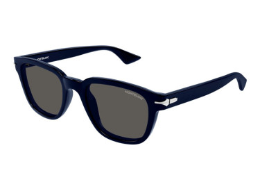 Montblanc MB0302S 009 Shiny Dark Blue/Grey
