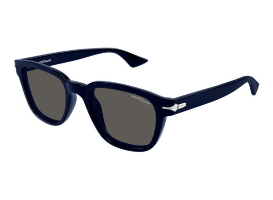 Montblanc MB0302S 009 Shiny Dark Blue/Grey