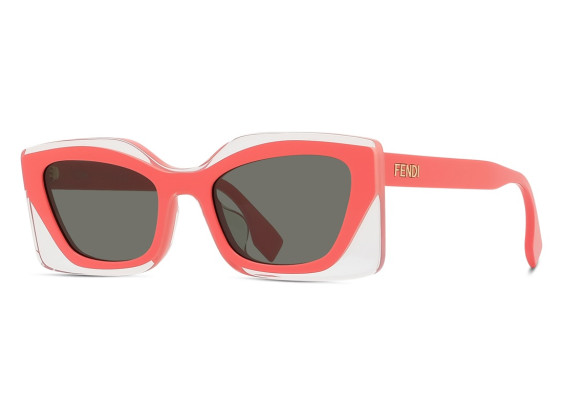 Fendi FE40034U 66N Crystal Base and Coral/Green