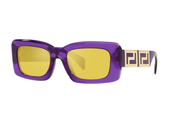 Versace VE4444U 5408V9 Transparent Violet/Yellow Mirror Internal Silver
