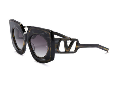 Valentino V-SOUL VLS-127A Black Swirl with Yellow Gold/Dark Grey Gradient AR