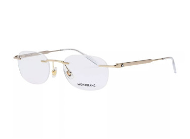 Montblanc MB0147O 002 Shiny Light Gold 52mm