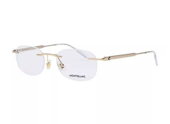 Montblanc MB0147O 002 Shiny Light Gold 52mm