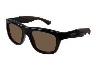 Bottega Veneta BV1233S 002 Shiny Black/Brown/Brown