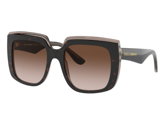 Dolce & Gabbana DG4414F 502/13 Havana On Transparent Brown/Brown Gradient