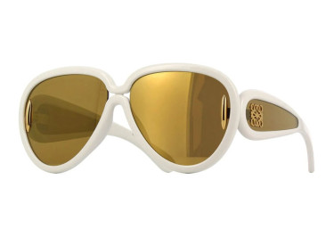 Loewe LW40132I 25G Shiny Ivory White/Brown Gold Mirror