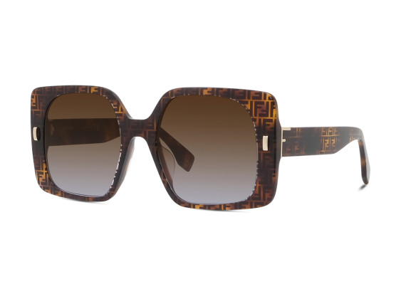 Fendi FE40036U 55F FF Havana/Brown to Lilac