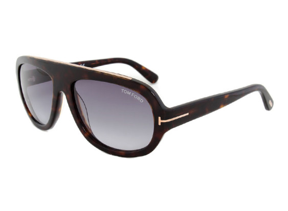 Tom Ford FT0444 HUGO 52W Havana/Blue Gradient