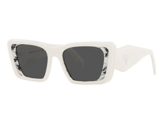 Prada PR08YS 02V5S0 White/Havana Black/Dark Grey