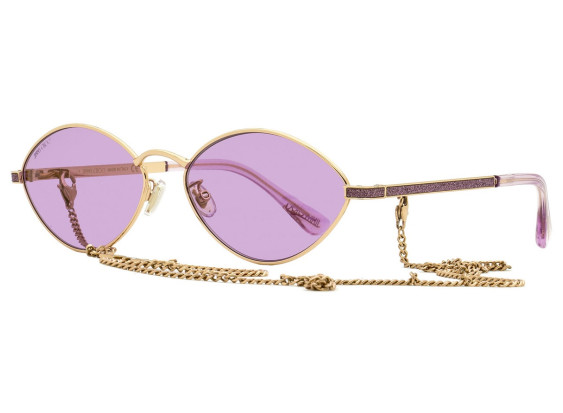 Jimmy Choo SONNY/S S9E/13 Gold Violet/Purple Mirror with Gold Chain