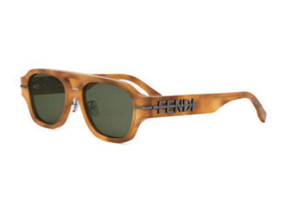 Fendi FE40130F 55N Shiny Light Havana/Green