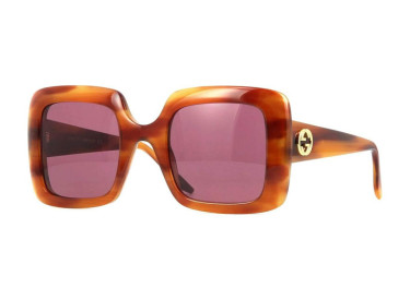 Gucci GG0896S 004 Striped Havana/Violet