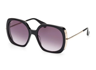 Max Mara MM0079 01B Shiny Black/Smoke Gradient