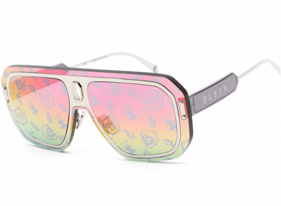 Philipp Plein SPP050 579L Shiny Palladium/Smoke Mirror Rainbow