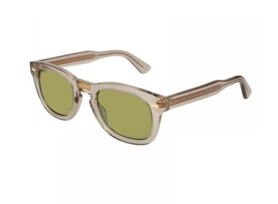 Gucci GG0182S 005 Brown Crystal/Green